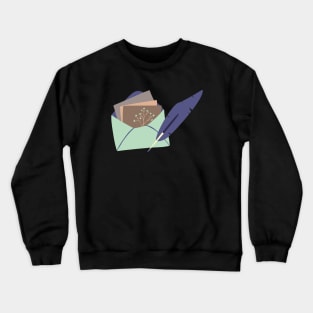 Letter Writing (blue) Crewneck Sweatshirt